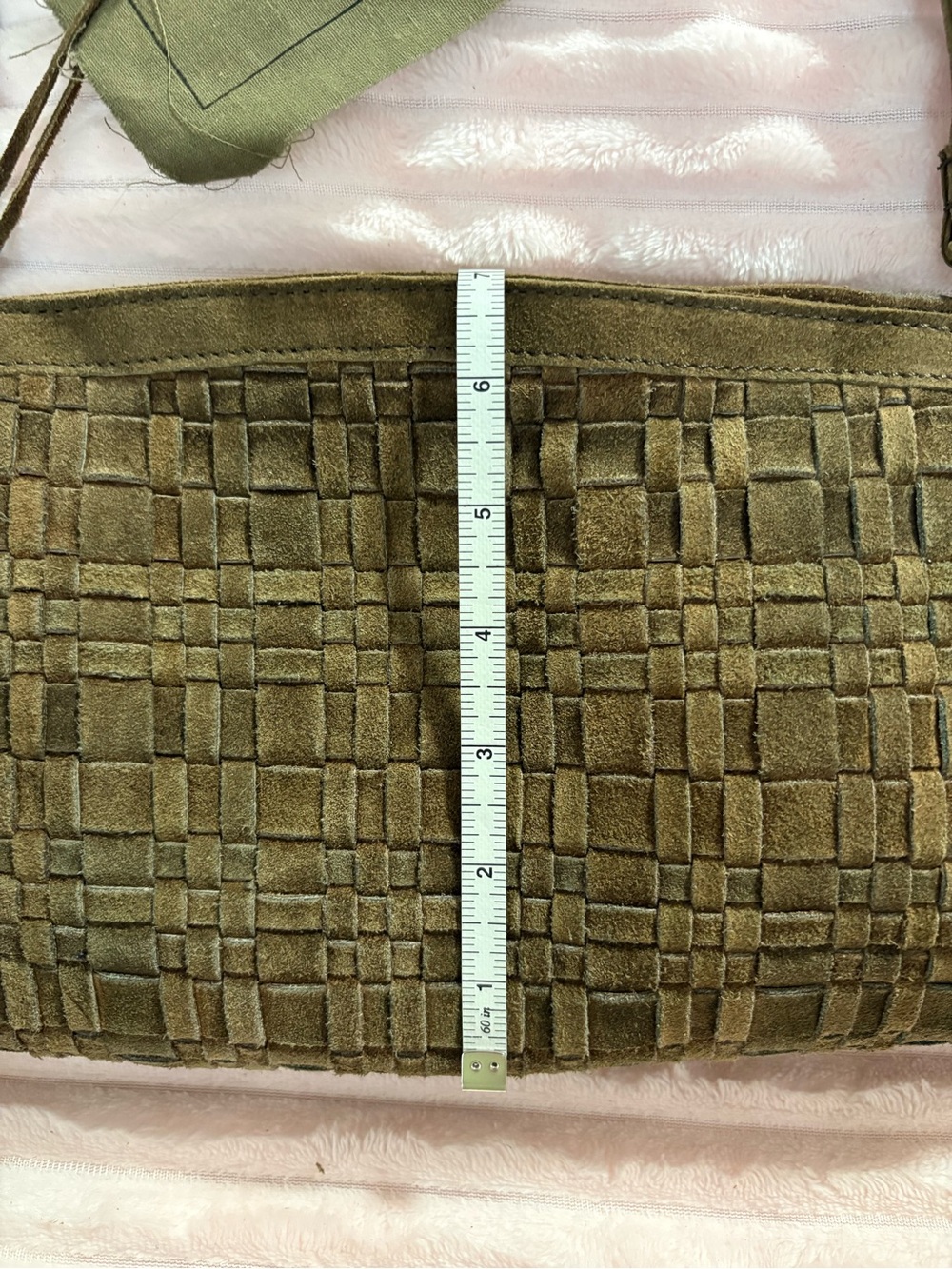 VILENCA Genuine Leather Brown Woven Suede Shoulder Bag NWT - Picture 13 of 16